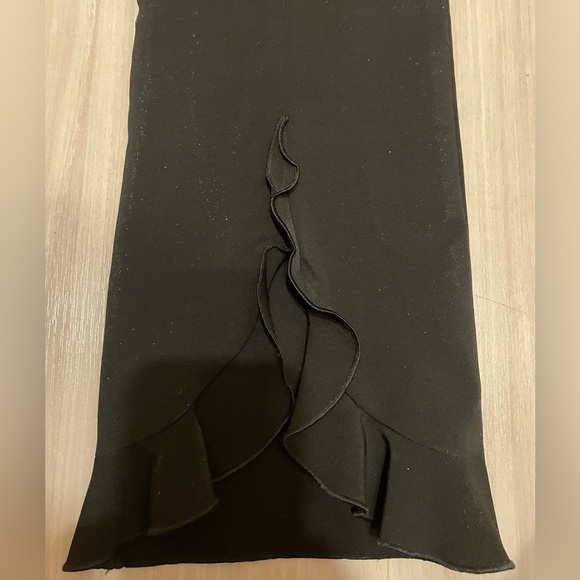 Black dress pants with scallop hem. - Picture 2 of 3